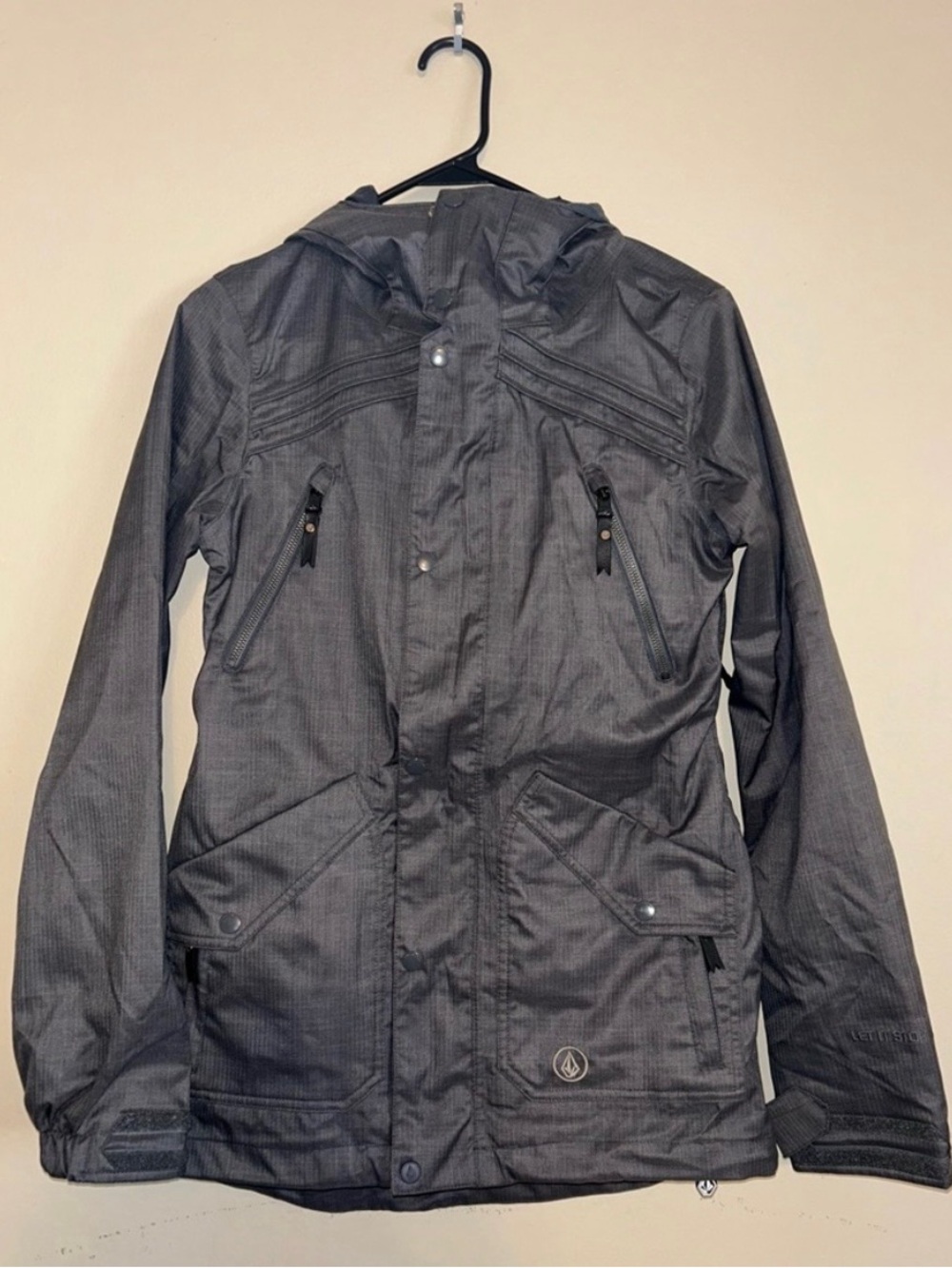 Volcom Women’s Hooded Snow Jacket - Charcoal Gray